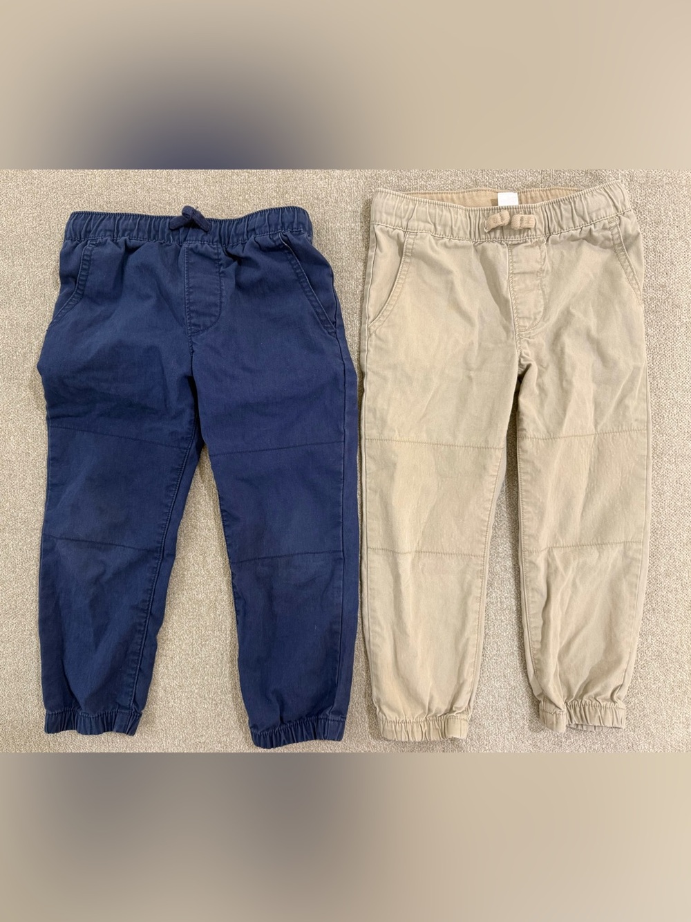 Carter's Navy & Khaki Elastic Waist Jogger Pants Duo